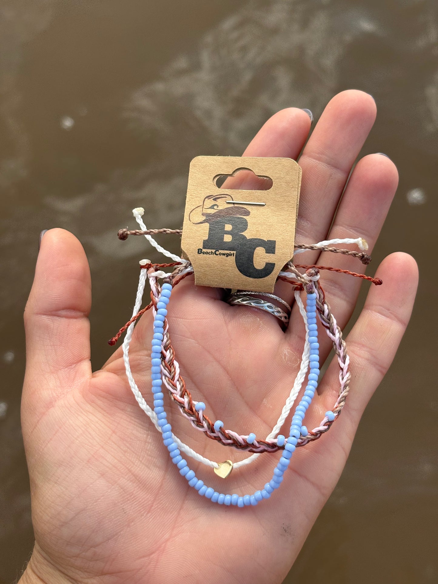 Golden Heart Bracelet Set