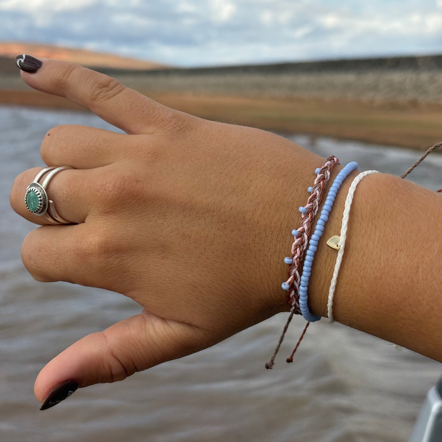 Golden Heart Bracelet Set