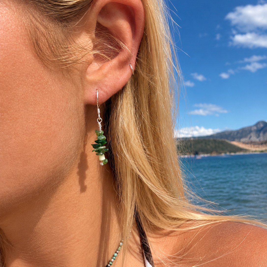 Peridot & Jade Earrings