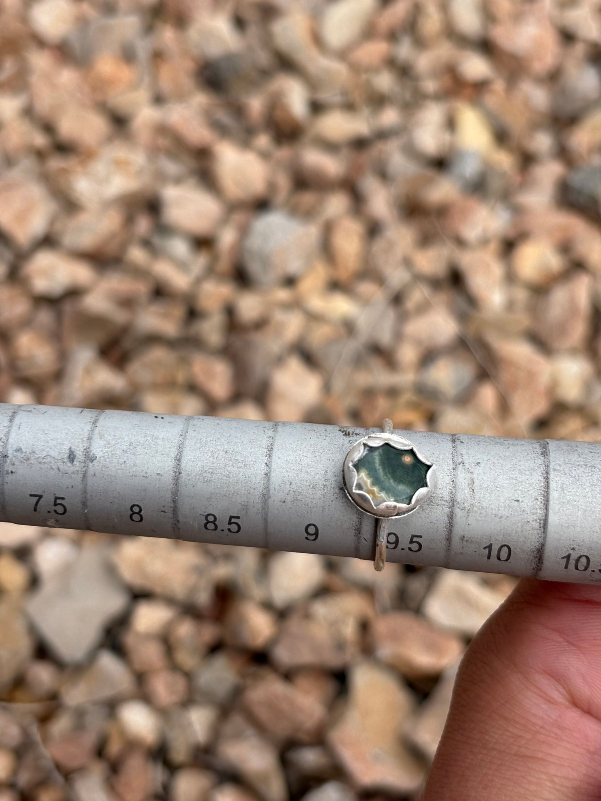 Ocean Jasper Sterling Silver Ring