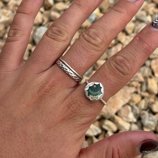 Ocean Jasper Sterling Silver Ring